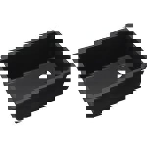 33 in. Undermount Composite Single Bowl Kitchen Sink in Black