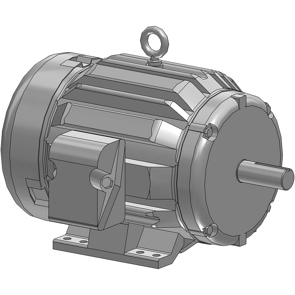 Three Phase AC Motor: TEFC Enclosure