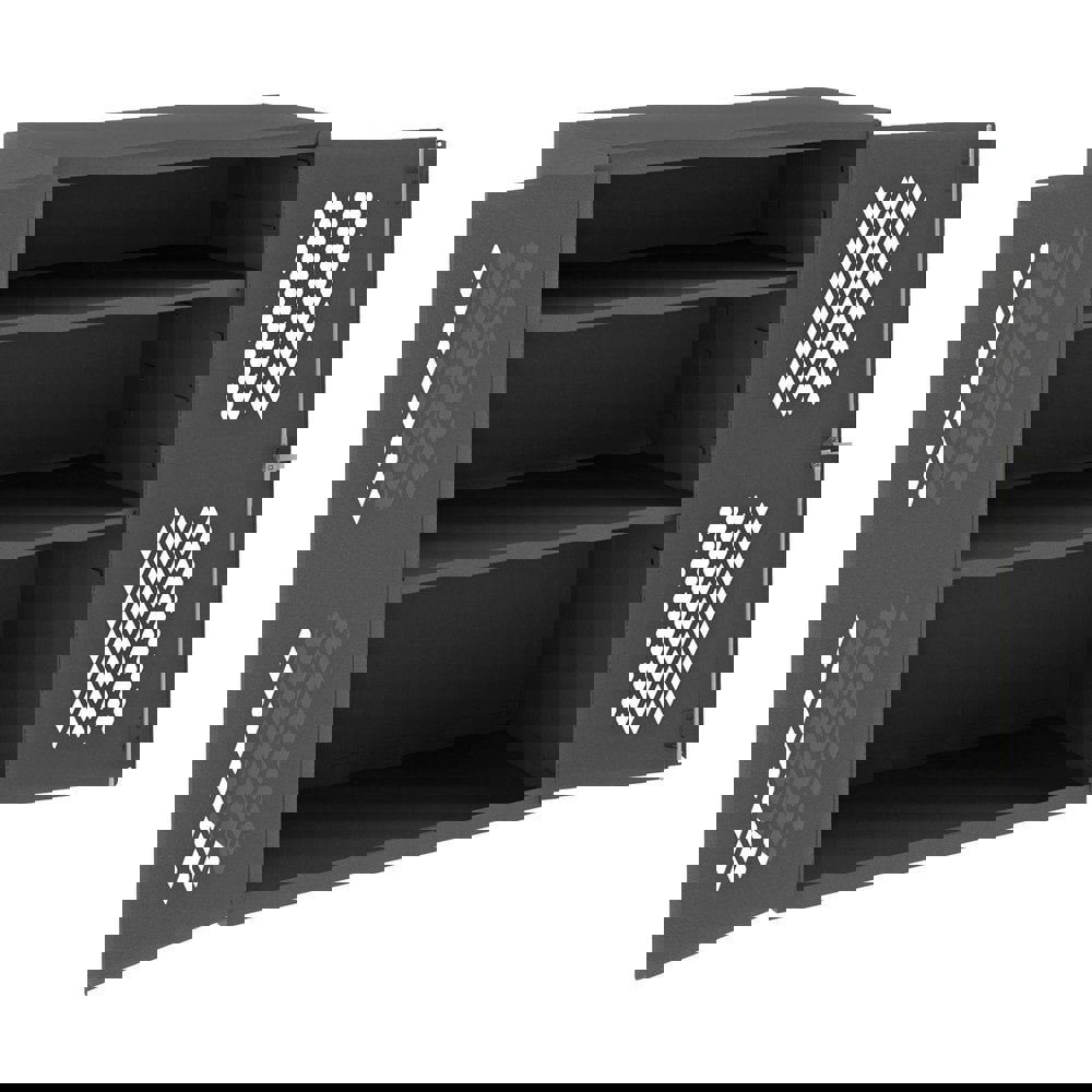 2 Shelf Locking Storage Cabinet