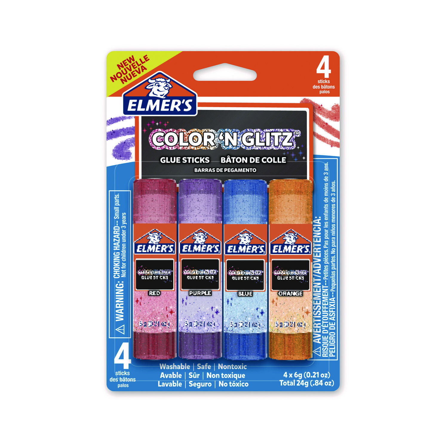 GLUE,GLITTER GS 4CT,AST