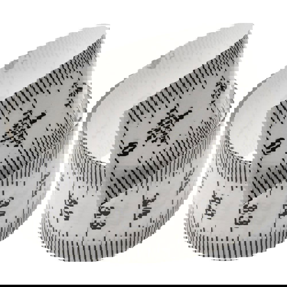 3 Ft. Long x 1-1/4 Inch Wide, 1/16 Inch Graduation, Clear, Mylar Adhesive Tape Measure