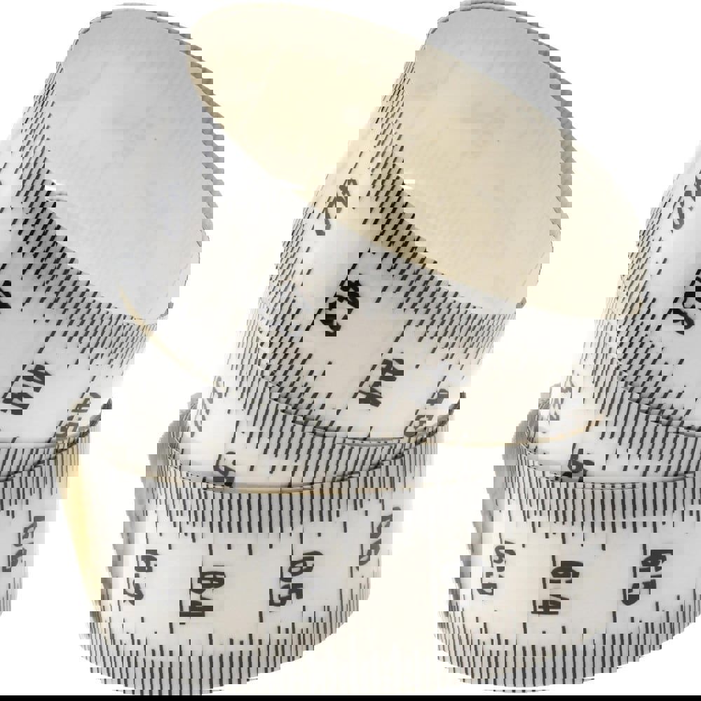 6 Ft. Long x 1-1/4 Inch Wide, 1/16 Inch Graduation, Clear, Mylar Adhesive Tape Measure