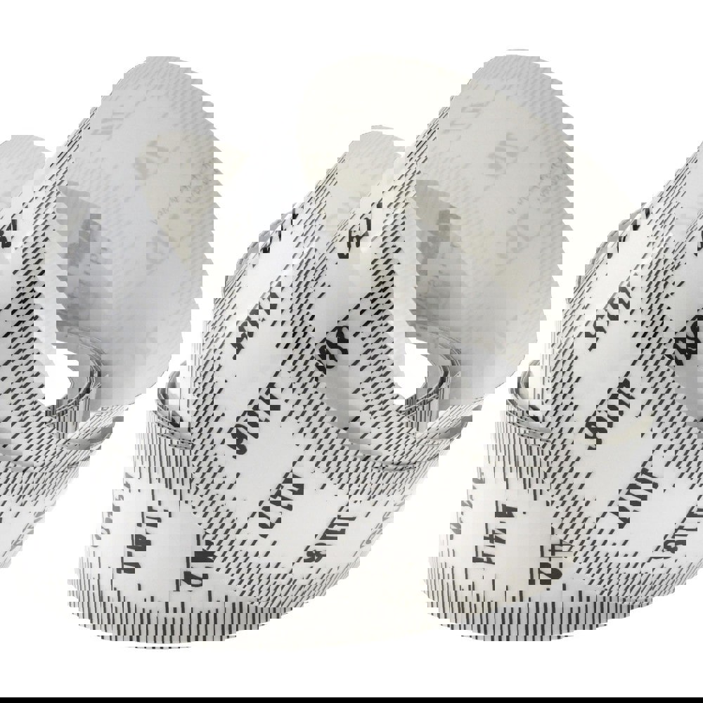 12 Ft. Long x 1-1/4 Inch Wide, 1/16 Inch Graduation, Clear, Mylar Adhesive Tape Measure