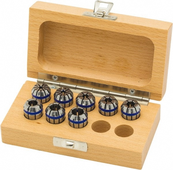 Collet Set: 4 Pc, Series ER11, 1/16 to 1/4