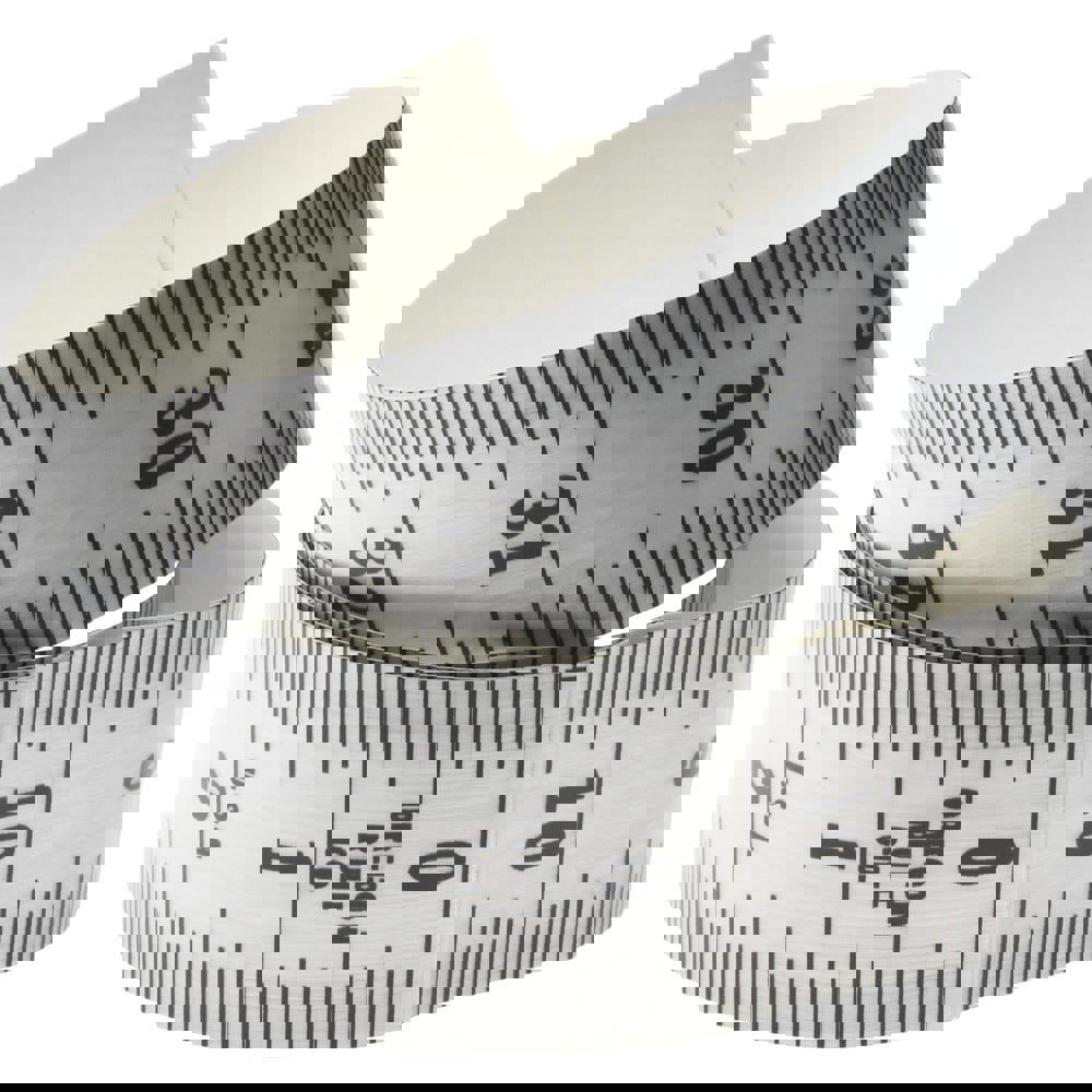 3 Ft. Long x 1-1/4 Inch Wide, 1/16 Inch Graduation, Silver, Mylar Adhesive Tape Measure