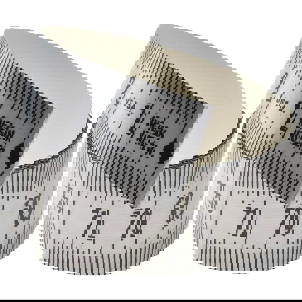 6 Ft. Long x 1-1/4 Inch Wide, 1/16 Inch Graduation, Silver, Mylar Adhesive Tape Measure