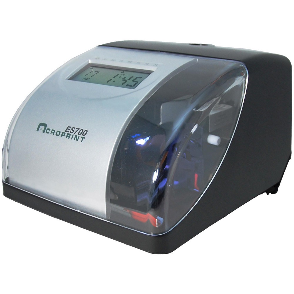 Time Clocks & Time Recorders; Punch Type: Electronic ; Power Source: Electric ; Display Type: Digital ; Registration Output: Date; Day; Hour; Minute; Month ; Material: Plastic ; Records: Attendance; Message