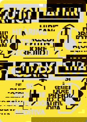 Accident Prevention Sign: Rectangle, 