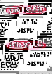 Accident Prevention Sign: Rectangle, 