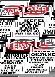 Chemical & Hazardous Material Sign: Rectangle, 