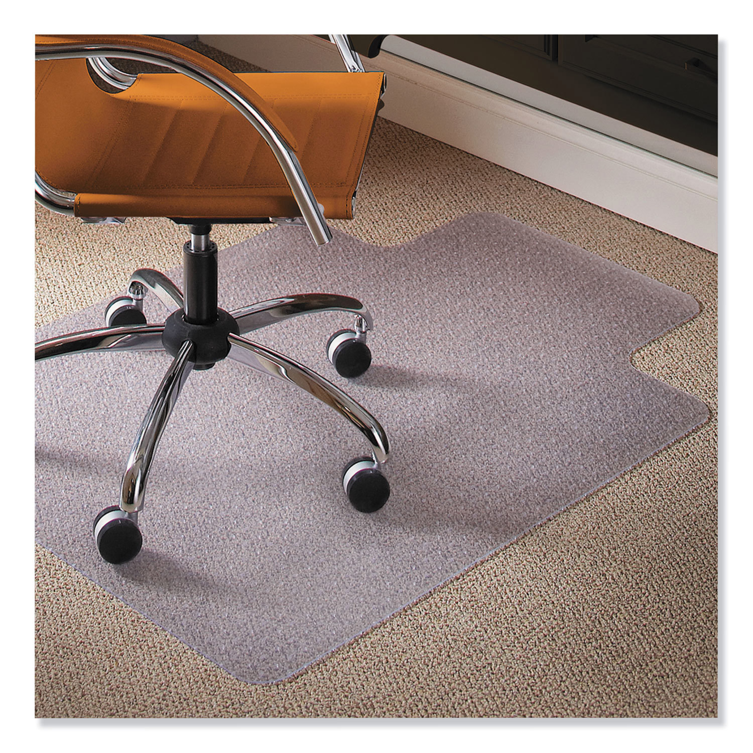 CHAIRMAT,36X48,W/LIP,INTM