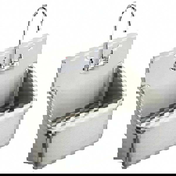 Hand Sink: Wall Mount, Manual Faucet, 304 Stainless Steel