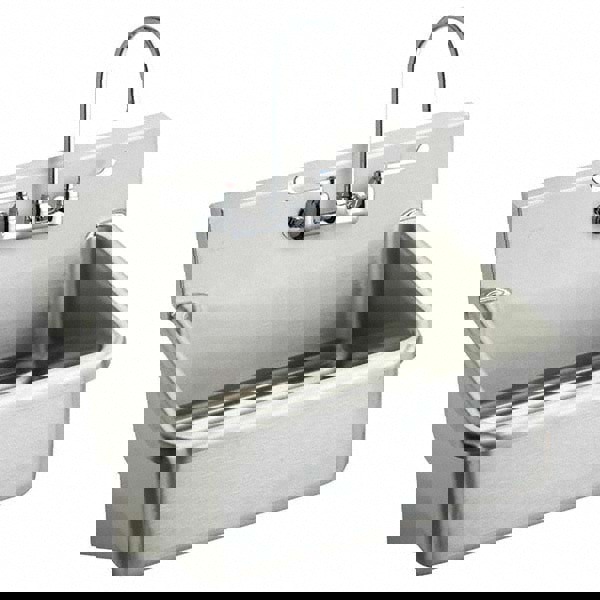 Hand Sink: Wall Mount, Manual Faucet, 304 Stainless Steel