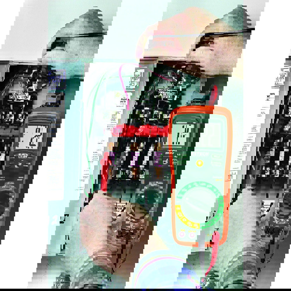 EX410, CAT III, 750 VAC, 1,000 VDC, Digital Average Responding Manual Ranging Multimeter