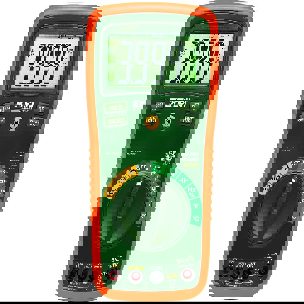 Multimeters; Multimeter Type: True RMS ; Measures: AC Voltage; Capacitance; Continuity; Current; DC Voltage; Diode Test; Frequency; Resistance; Temperature ; Maximum DC Voltage: 600 ; Maximum AC Voltage: 600 ; Maximum DC Current (A): 10