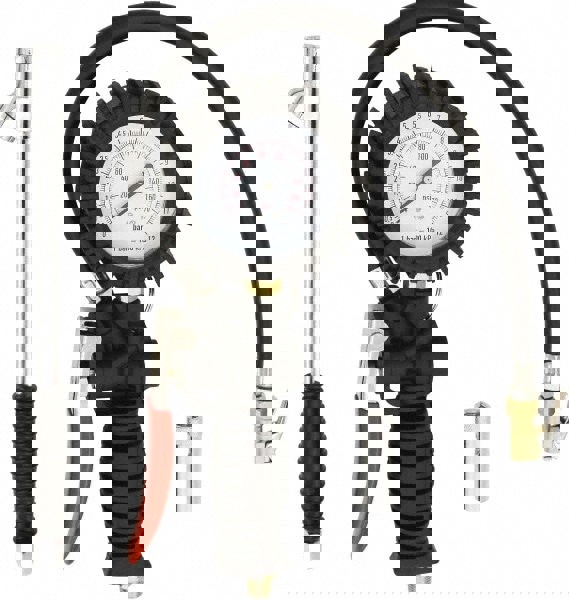 2 to 175 psi Dial Easy-Clip Tire Pressure Gauge