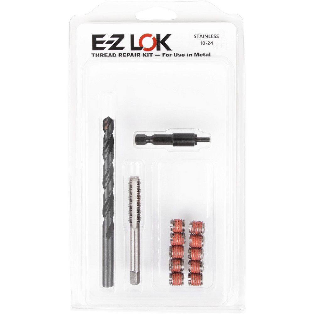 Thread Repair Kits; Kit Type: Thread Repair ; Insert Thread Size (Inch): #10-24 ; Includes Drill: Yes ; Includes Tap: Yes ; Includes Installation Tool: Yes ; Includes Tang Removal Tool: No