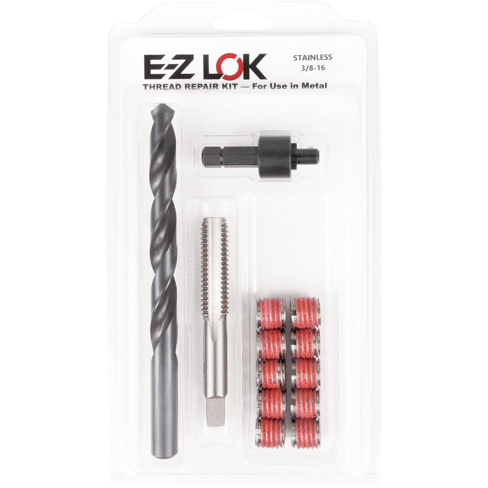 Thread Repair Kits; Kit Type: Thread Repair ; Insert Thread Size (Inch): 3/8-16 ; Includes Drill: Yes ; Includes Tap: Yes ; Includes Installation Tool: Yes ; Includes Tang Removal Tool: No