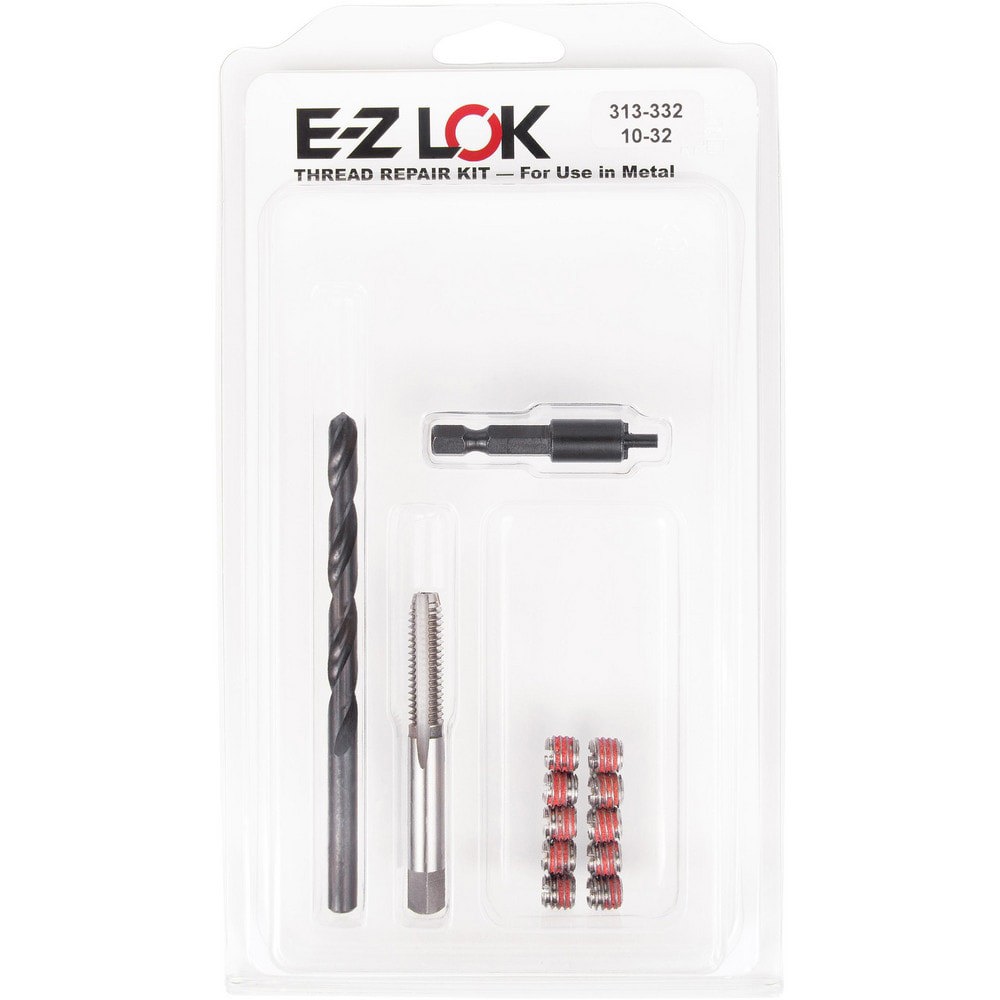 Thread Repair Kits; Kit Type: Thread Repair ; Insert Thread Size (Inch): #10-32 ; Includes Drill: Yes ; Includes Tap: Yes ; Includes Installation Tool: Yes ; Includes Tang Removal Tool: No