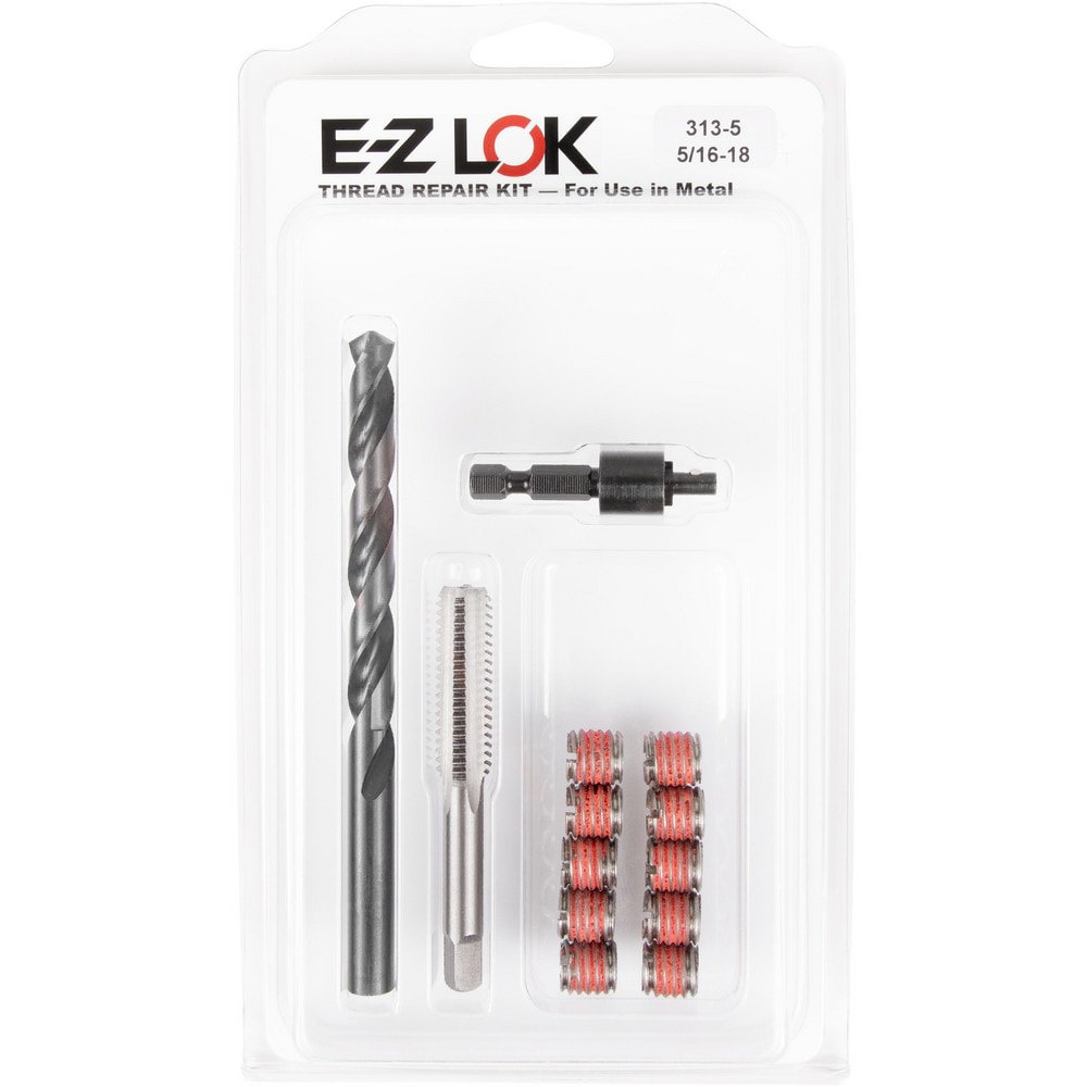 Thread Repair Kits; Kit Type: Thread Repair ; Insert Thread Size (Inch): 5/16-18 ; Includes Drill: Yes ; Includes Tap: Yes ; Includes Installation Tool: Yes ; Includes Tang Removal Tool: No