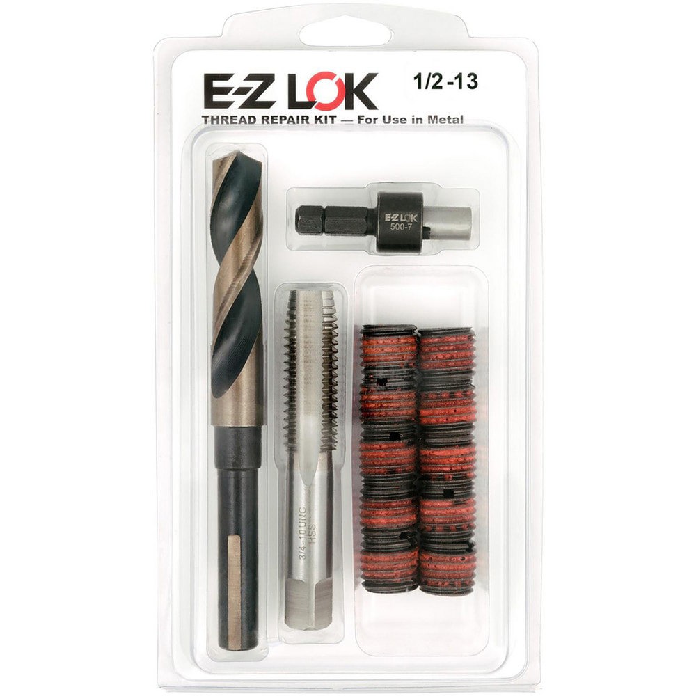 Thread Repair Kits; Kit Type: Thread Repair ; Insert Thread Size (Inch): 1/2-13 ; Includes Drill: Yes ; Includes Tap: Yes ; Includes Installation Tool: Yes ; Includes Tang Removal Tool: No