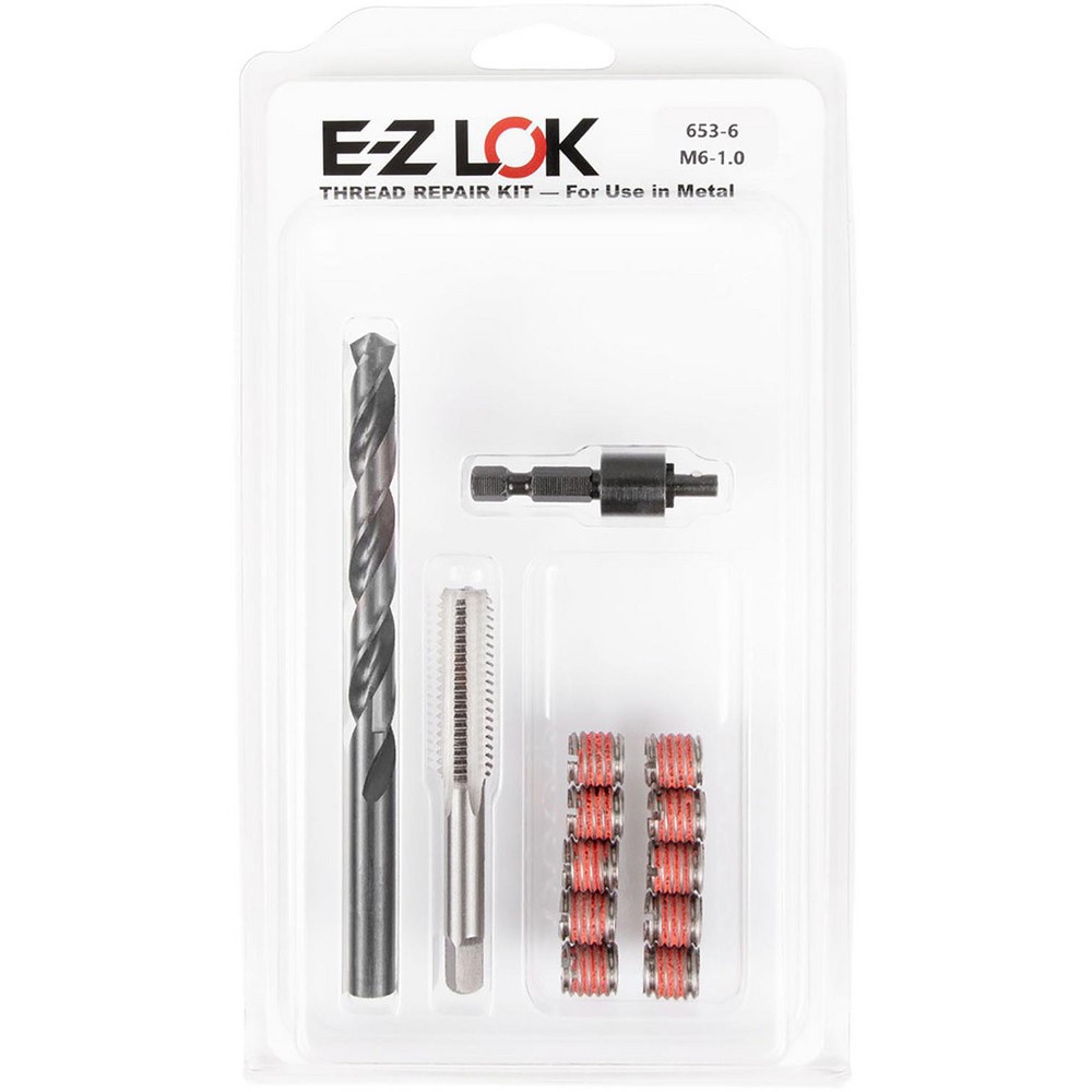 Thread Repair Kits; Kit Type: Thread Repair ; Insert Thread Size (mm): M6x1 ; Includes Drill: Yes ; Includes Tap: Yes ; Includes Installation Tool: Yes ; Includes Tang Removal Tool: No