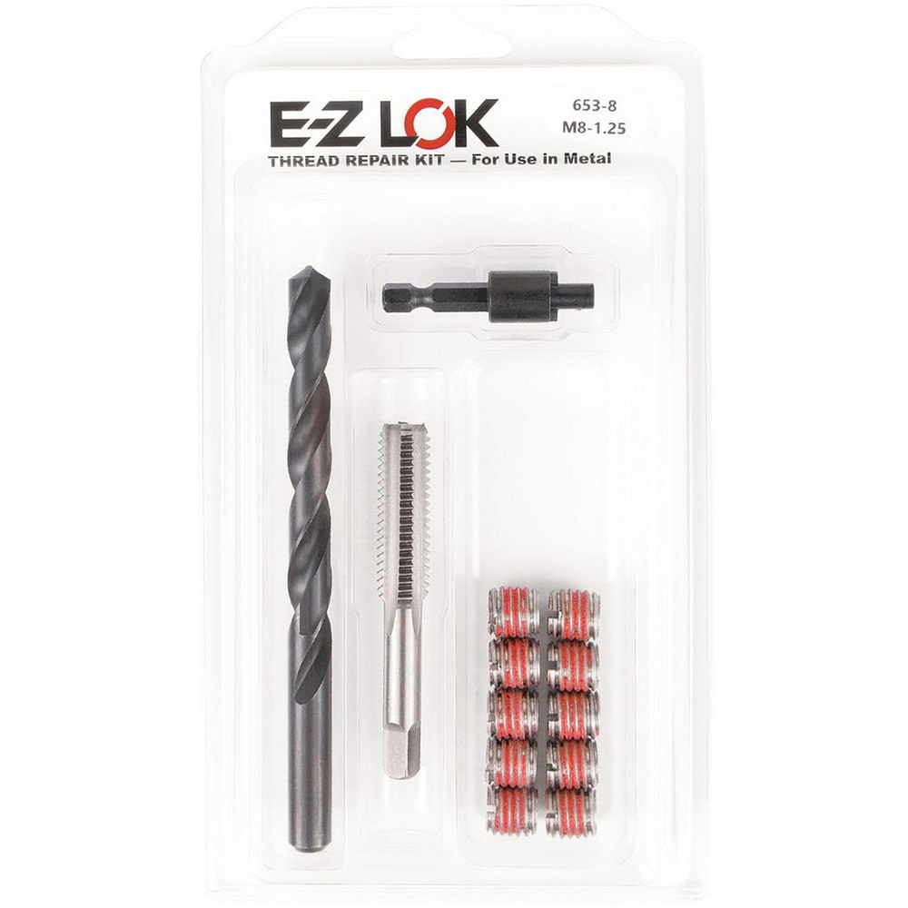 Thread Repair Kits; Kit Type: Thread Repair ; Insert Thread Size (mm): M8x1.25 ; Includes Drill: Yes ; Includes Tap: Yes ; Includes Installation Tool: Yes ; Includes Tang Removal Tool: No