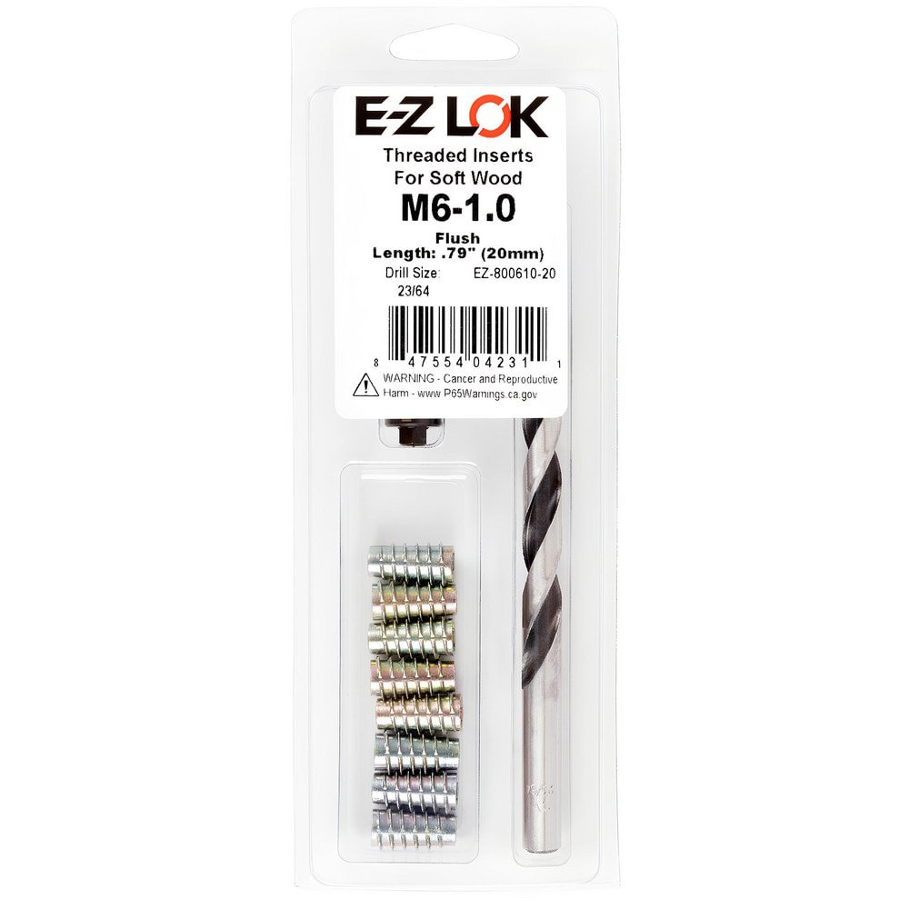 Thread Repair Kits; Kit Type: Thread Repair ; Insert Thread Size (mm): M6x1 ; Includes Drill: Yes ; Includes Tap: No ; Includes Installation Tool: Yes ; Includes Tang Removal Tool: No