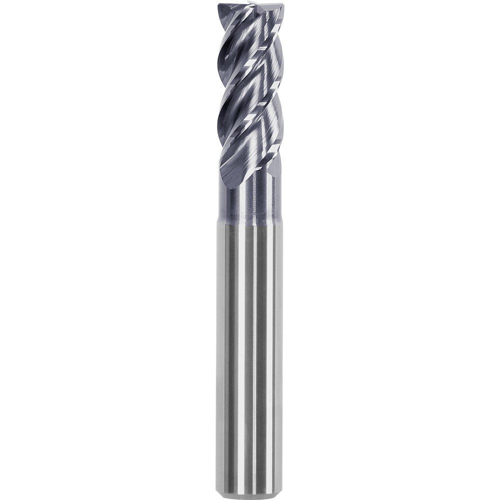 Corner Radius End Mill: 6 mm Dia, 13 mm LOC, 4 Flutes, Solid Carbide