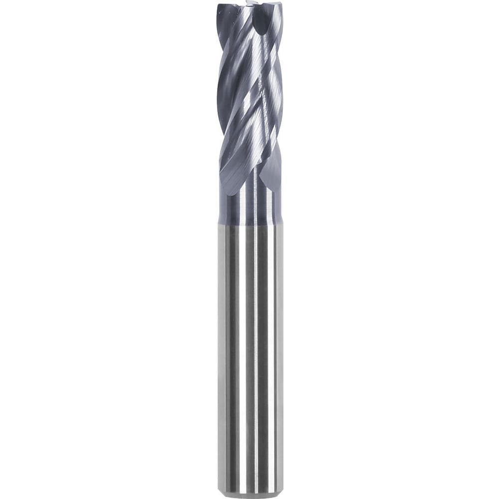 Corner Radius End Mill: 20 mm Dia, 38 mm LOC, 4 Flutes, Solid Carbide