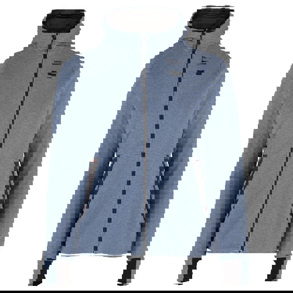 Heated Hooded: Size Large, Cotton & Polyester, Attached Hood