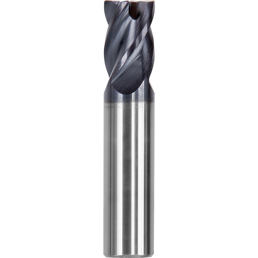 Corner Chamfer End Mill: 14 mm Dia, 17.5 mm LOC, 4 Flutes, 0.28 mm Chamfer Width, Solid Carbide