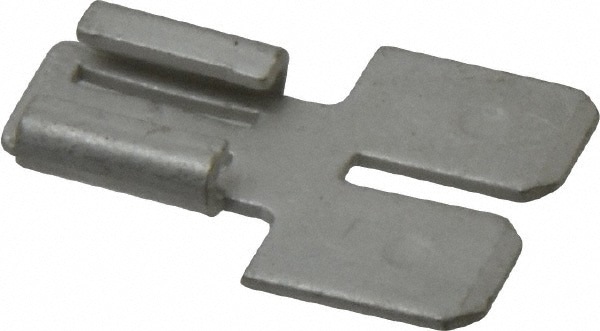 Wire Disconnect: Male, Silver, 22-18 AWG, 1/4