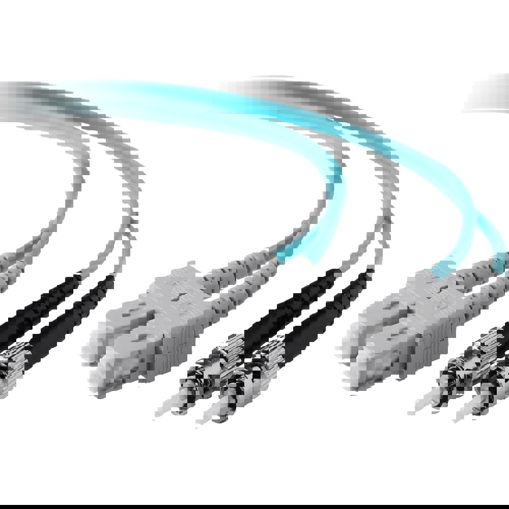 10M FIBER ST/SC LO MMD AQUA 10GB 50/125