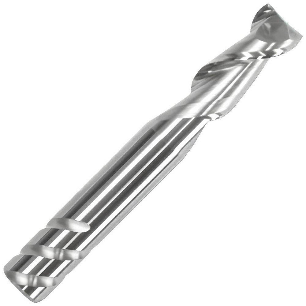 Corner Chamfer End Mill: 8 mm Dia, 19 mm LOC, 2 Flutes, 0.08 mm Chamfer Width, Solid Carbide