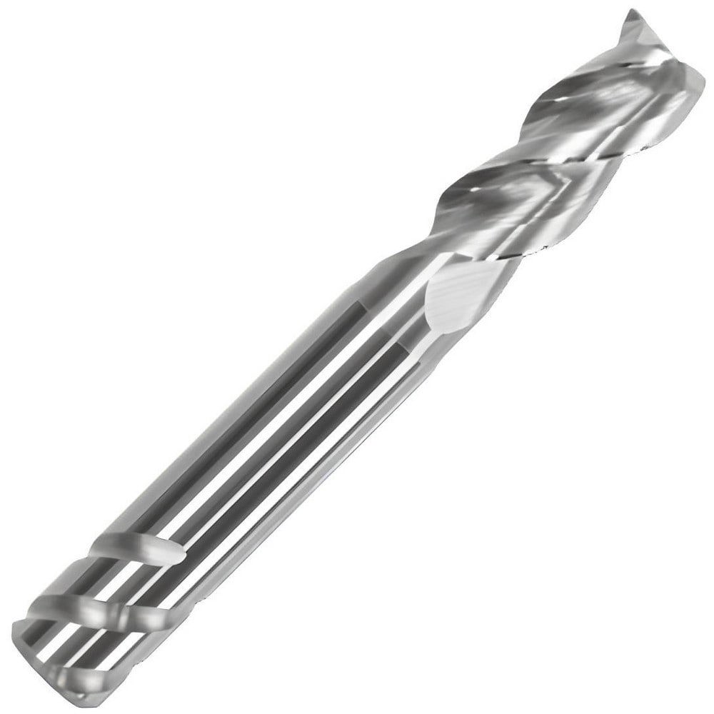 Corner Chamfer End Mill: 8 mm Dia, 19 mm LOC, 3 Flutes, 0.08 mm Chamfer Width, Solid Carbide