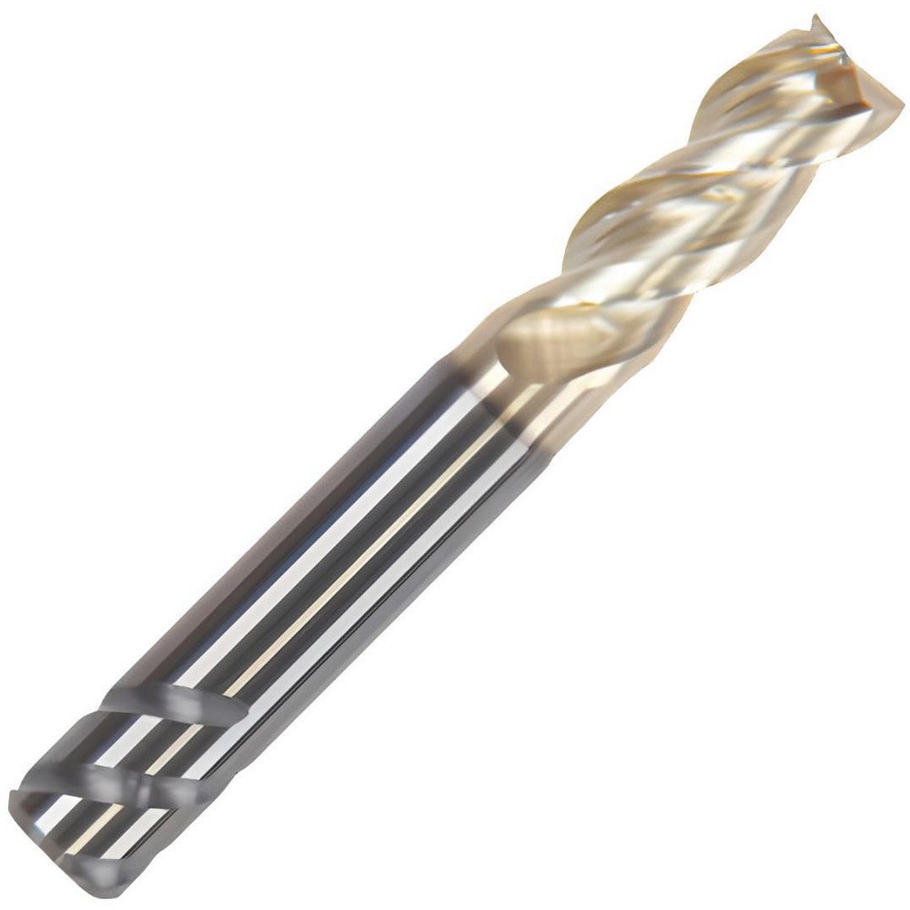 Corner Chamfer End Mill: 14 mm Dia, 26 mm LOC, 3 Flutes, 0.14 mm Chamfer Width, Solid Carbide
