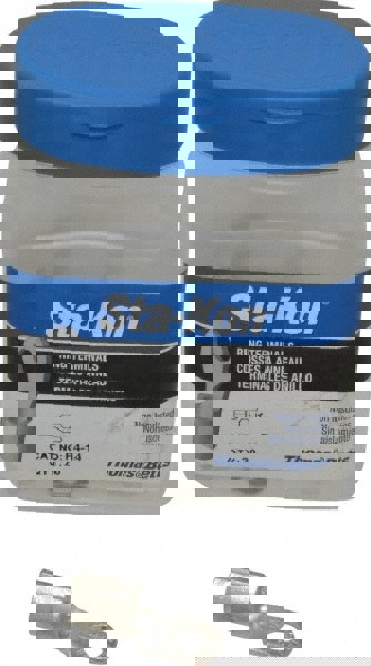 Circular Ring Terminal: Non-Insulated, 4 AWG, Crimp Connection