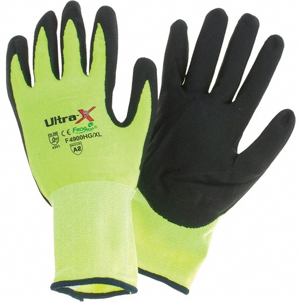 Cut-Resistant Gloves: Size XL, ANSI Cut A2, Engineered Yarn (Shell)