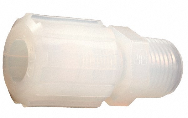 Compression Tube Male Straight Adapter: 1/4