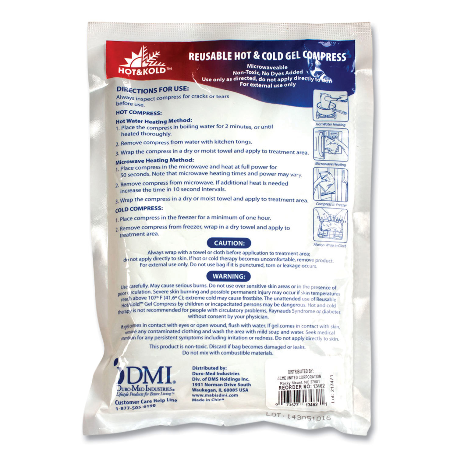 FIRST AID,HOT/COLD PK,WH