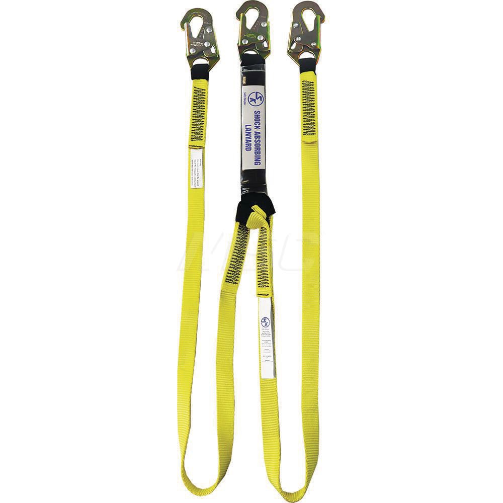 Lanyards & Lifelines; Load Capacity: 310lb ; Construction Type: Webbing ; Harness Type: Fall Arrest ; Lanyard End Connection: Snap Hook ; Anchorage End Connection: Snap Hook ; Length Ft.: 6.00