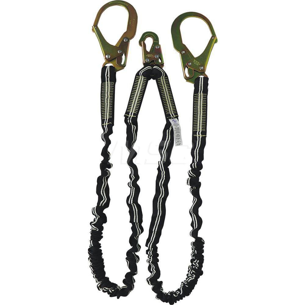 Lanyards & Lifelines; Load Capacity: 310lb ; Construction Type: Webbing ; Harness Type: Fall Arrest ; Lanyard End Connection: Snap Hook ; Anchorage End Connection: Rebar Hook ; Length Ft.: 6.00