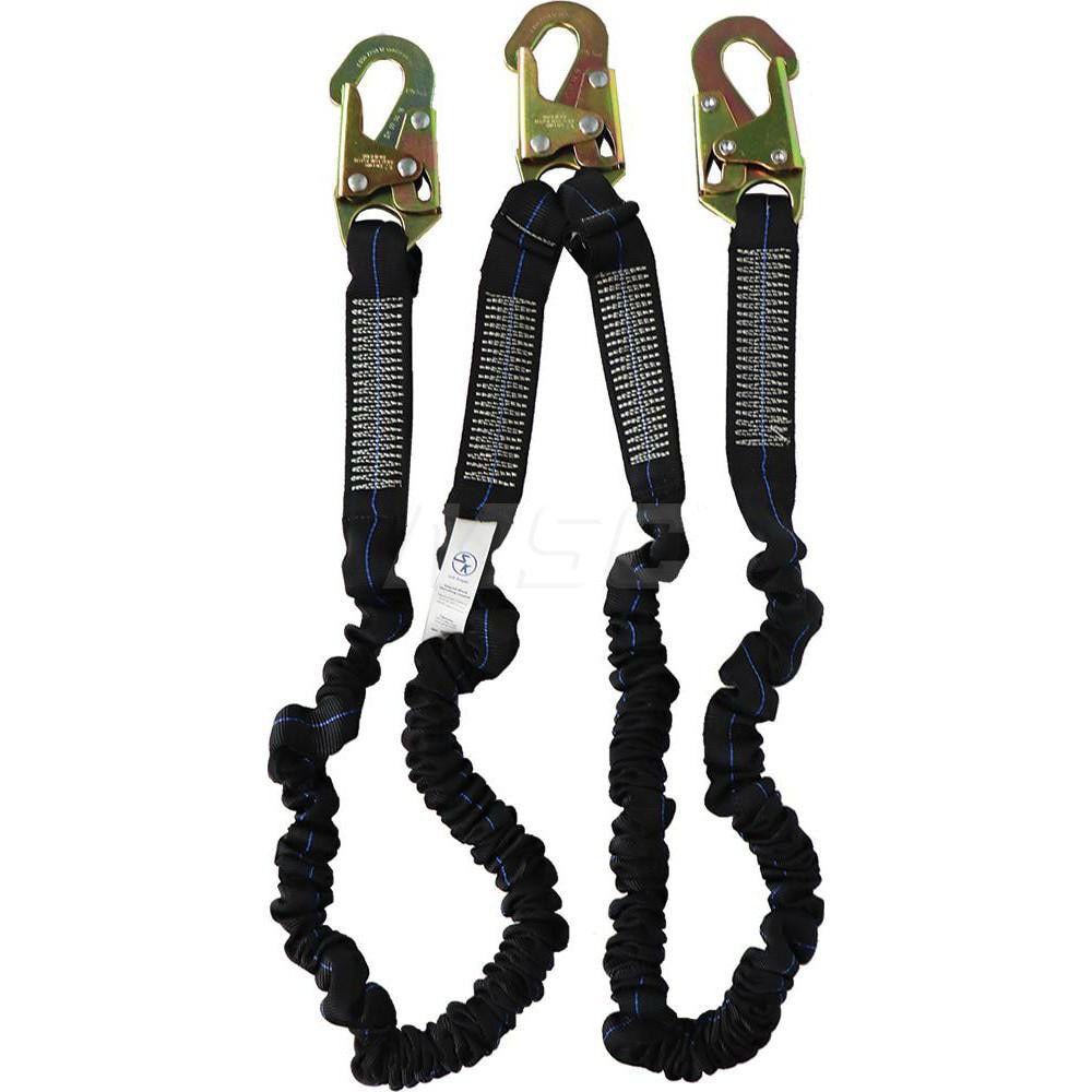 Lanyards & Lifelines; Load Capacity: 310lb ; Construction Type: Webbing ; Harness Type: Fall Arrest ; Lanyard End Connection: Snap Hook ; Anchorage End Connection: Snap Hook ; Length Ft.: 6.00