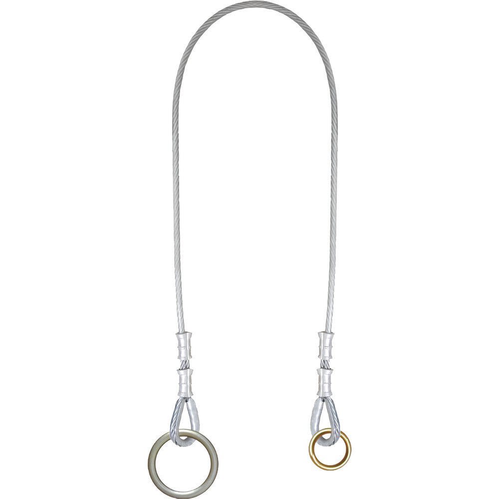Anchors, Grips & Straps; Product Type: Anchor Sling ; Material: Vinyl Coated Galvanized Steel Cable ; Color: Silver ; Connection Type: O-Ring ; Standards: ANSI Z359.18; OSHA ; Temporary/Permanent: Temporary