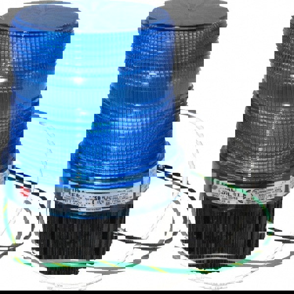 Single Flash Strobe Light: Blue, Pipe & Surface Mount, 120VAC