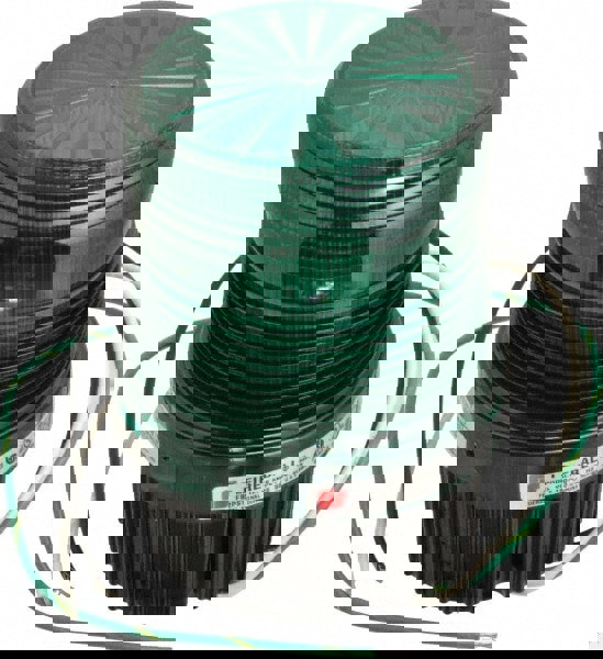 Single Flash Strobe Light: Green, Pipe & Surface Mount, 120VAC