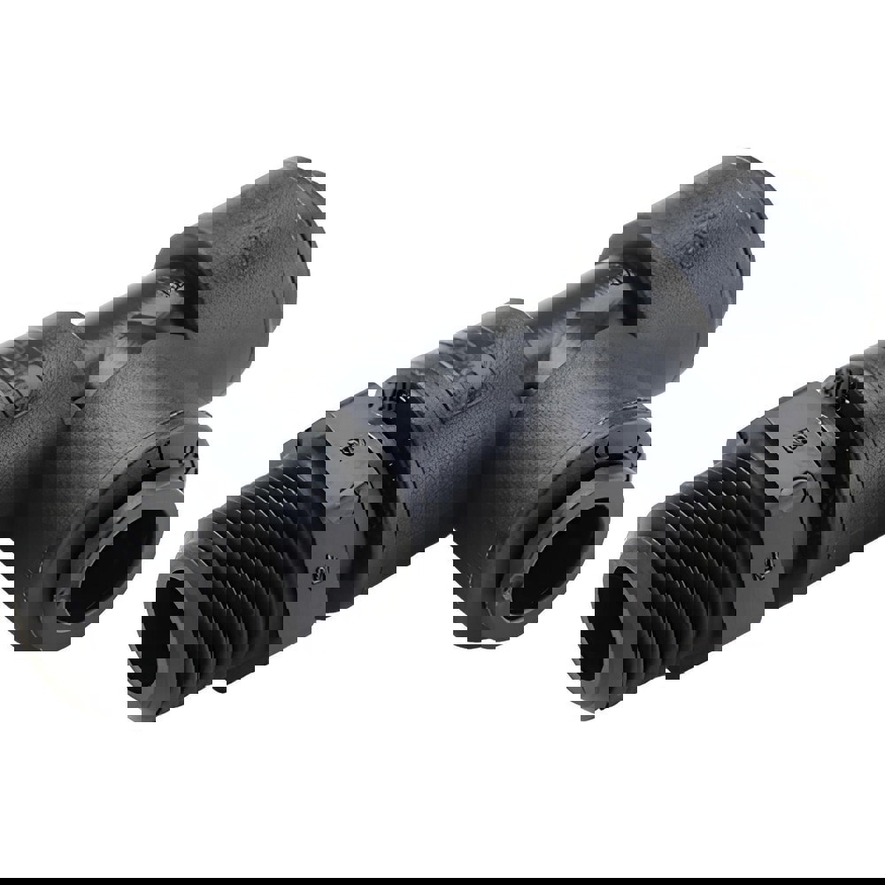 Push-To-Connect Tube Fitting: Male Swivel Run Tee, 1/8