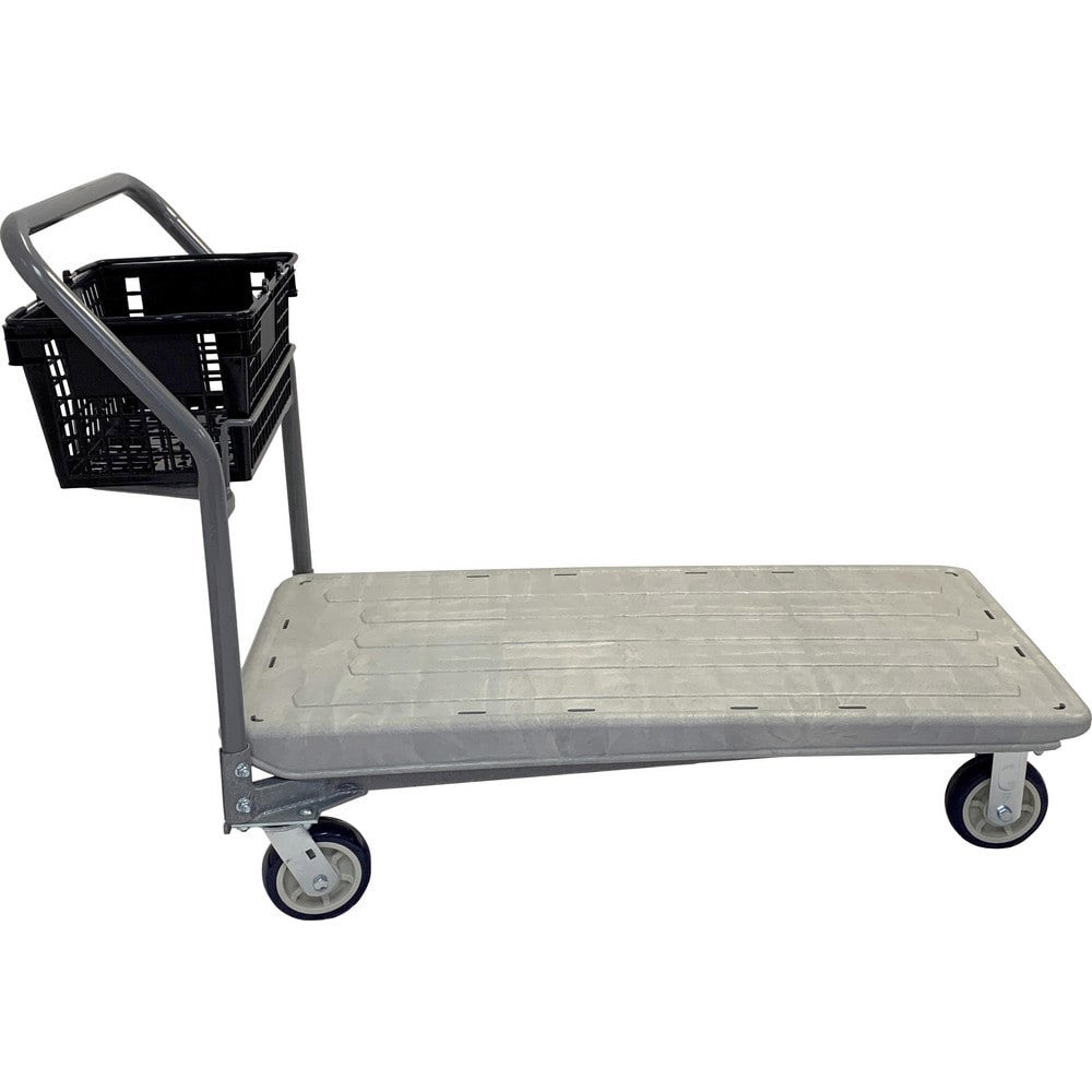Bar, Panel & Platform Trucks; Truck Type: Flatbed ; Load Capacity: 2000 lb ; Platform Profile: Flushed ; Platform Style: Solid ; Height (Inch): 39-1/2 ; Deck Surface: Textured