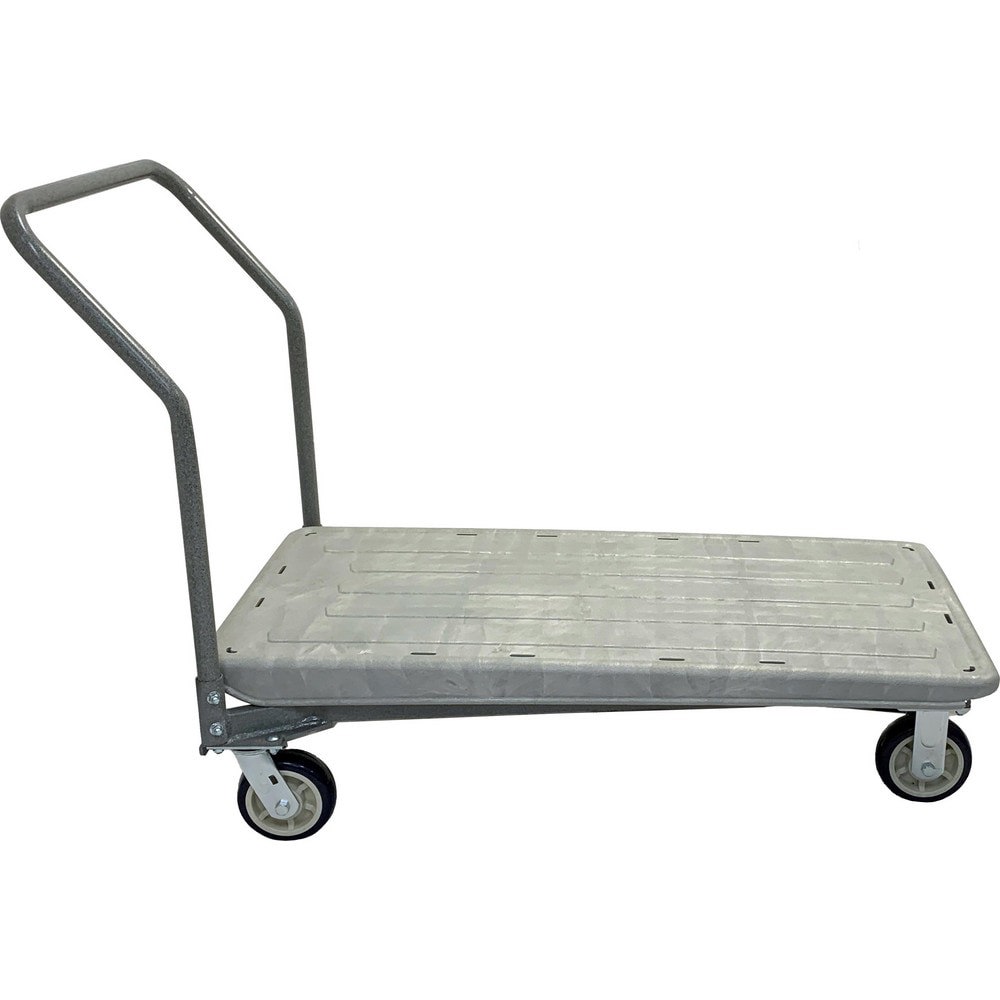 Bar, Panel & Platform Trucks; Truck Type: Flatbed ; Load Capacity: 2000 lb ; Platform Profile: Flushed ; Platform Style: Solid ; Height (Inch): 39-1/2 ; Deck Surface: Textured